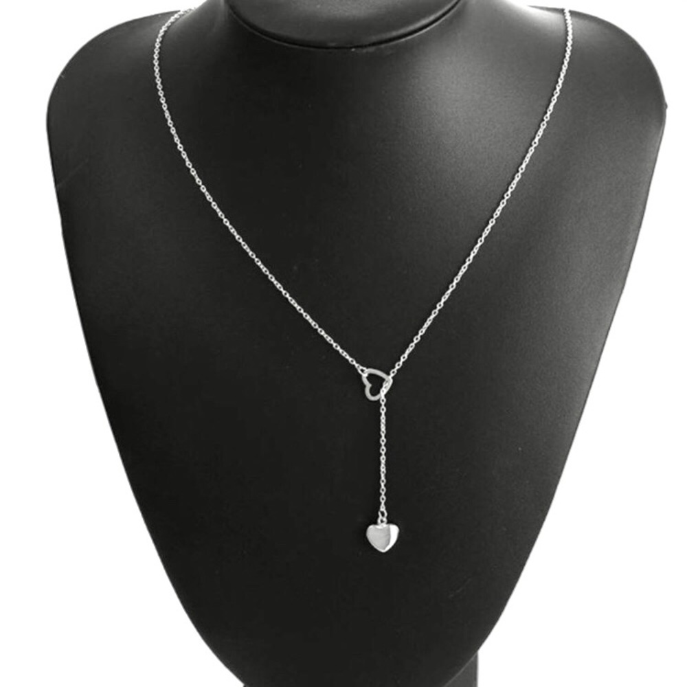 “Endless Love” Heart Lariat Minimalist Necklace - Picture 6 of 9